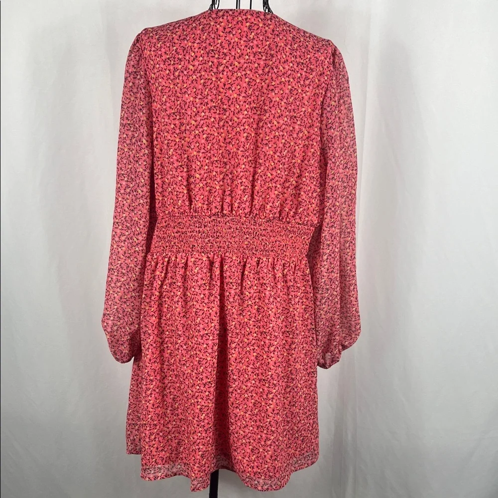 Leith Chic‎ Long Sleeve Floral Dress Pink Women’s XL Flowy New With Tags